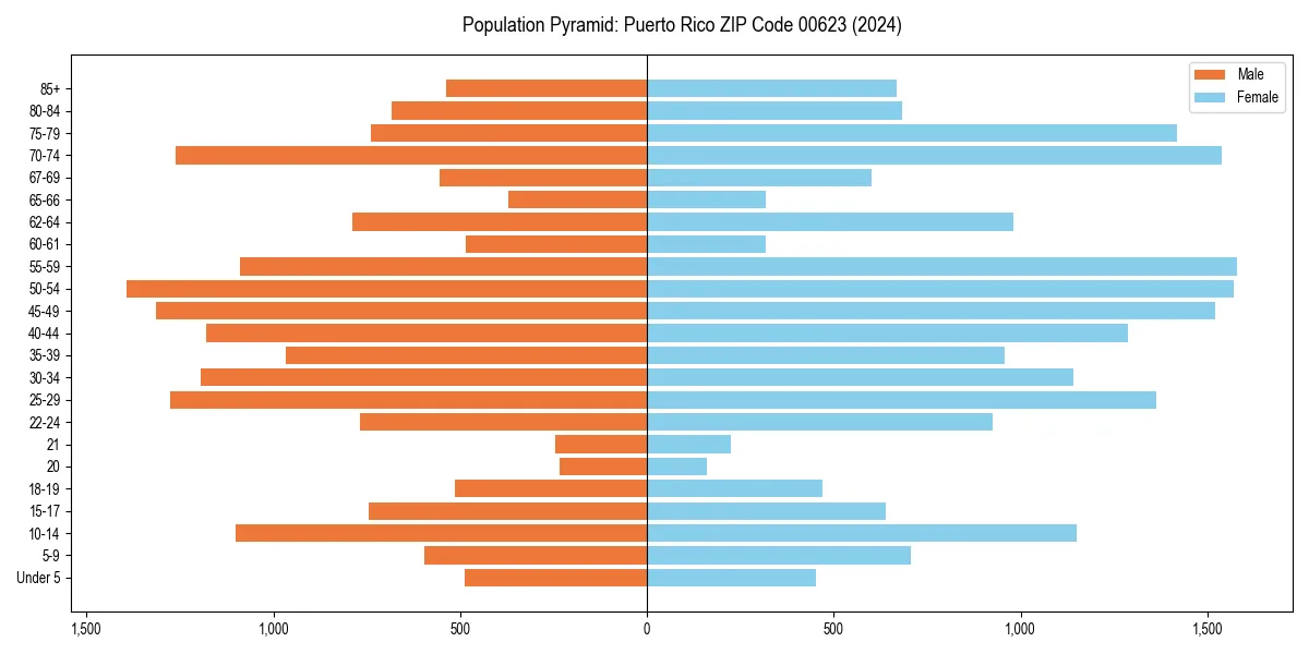 Population pyramid for 