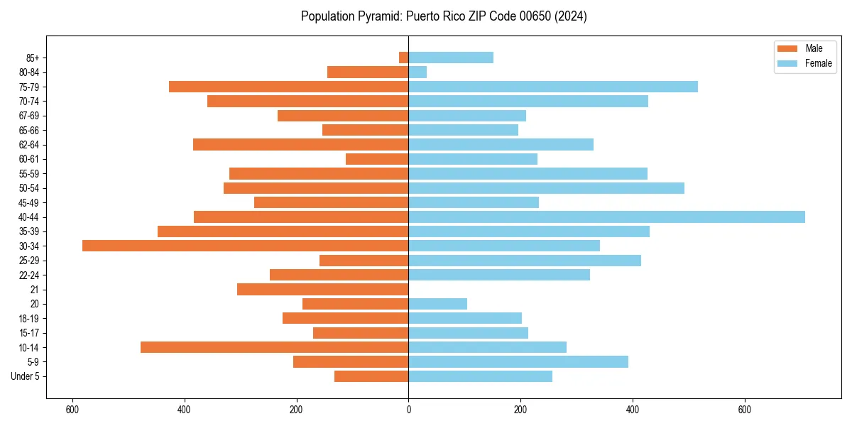 Population pyramid for 