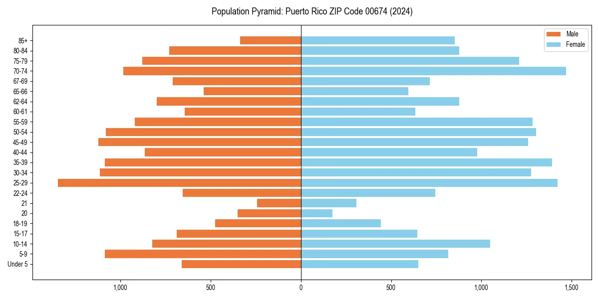 Population pyramid for 