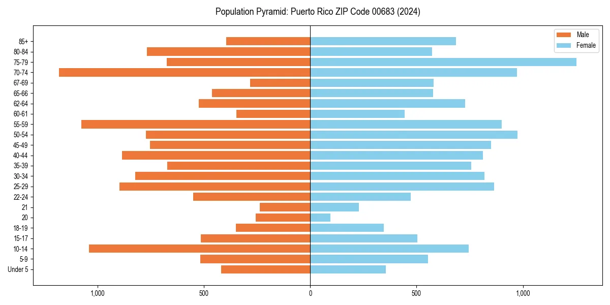 Population pyramid for 