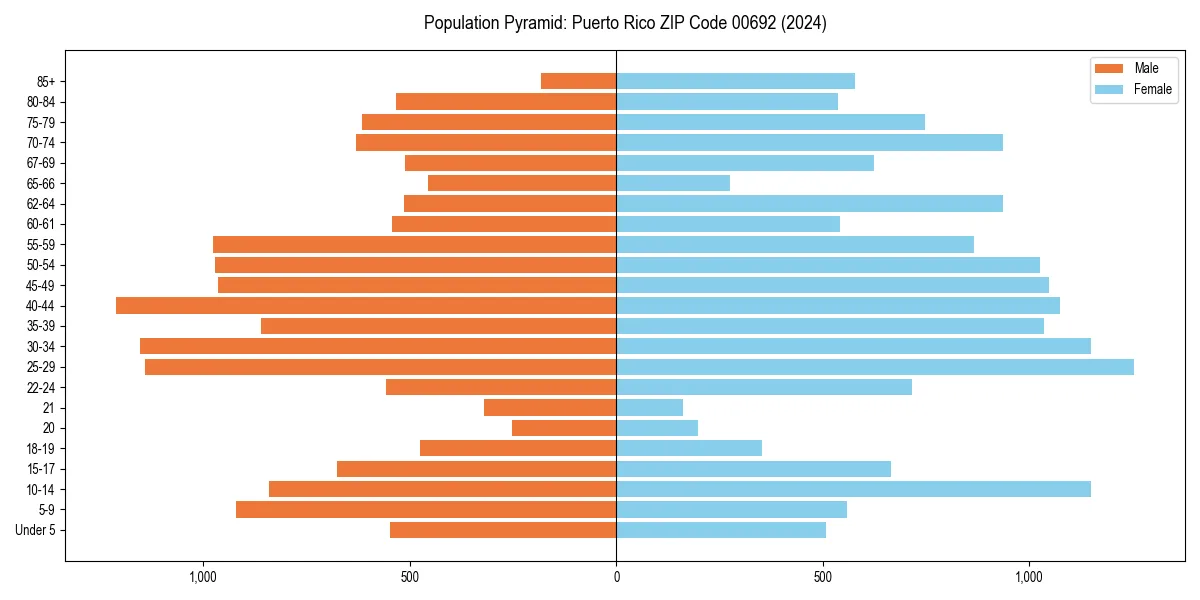 Population pyramid for 