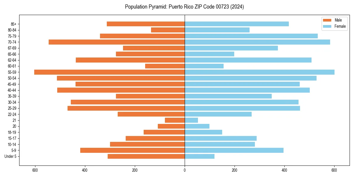 Population pyramid for 