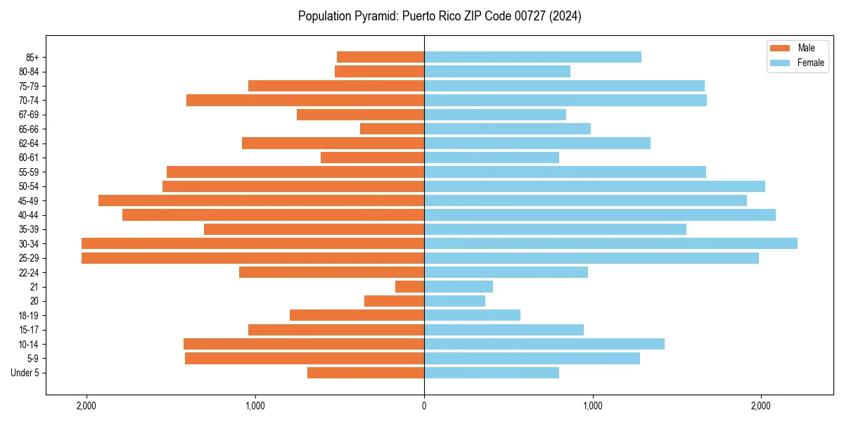 Population pyramid for 
