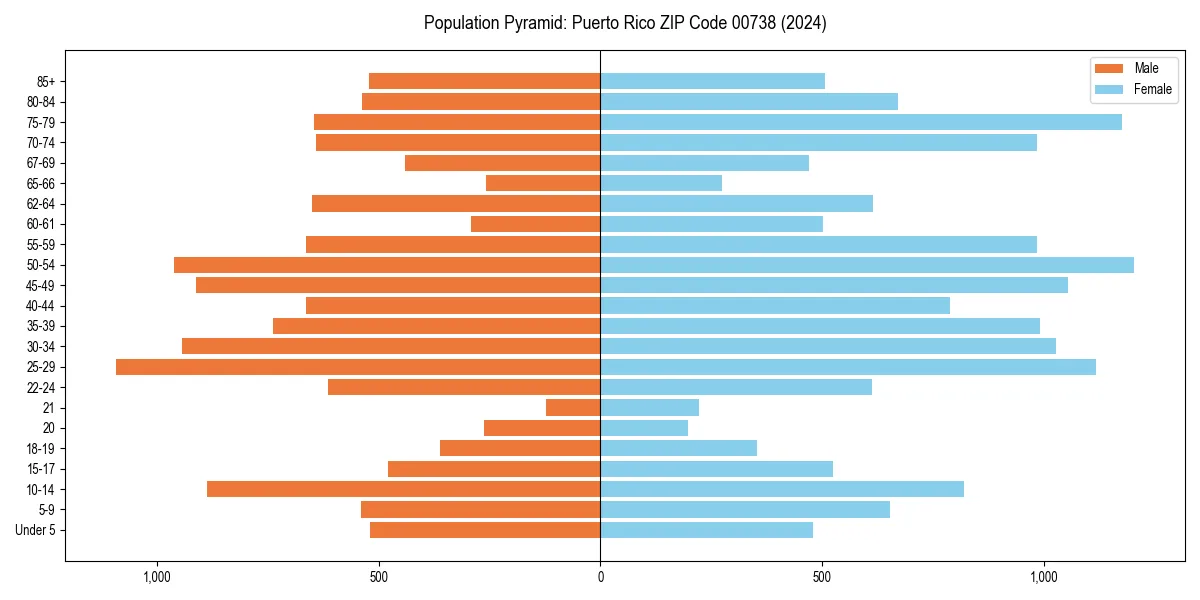 Population pyramid for 