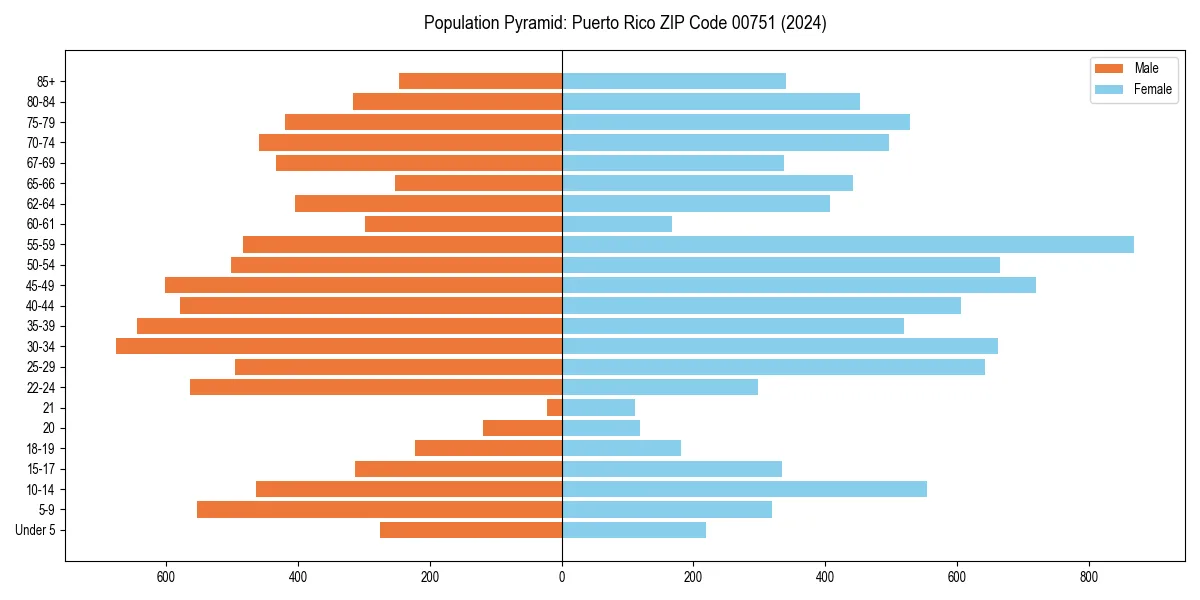 Population pyramid for 