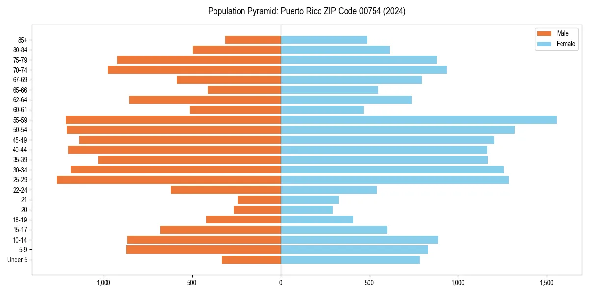 Population pyramid for 
