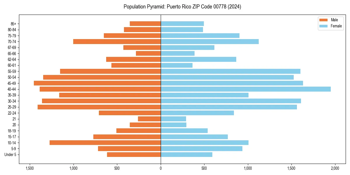 Population pyramid for 
