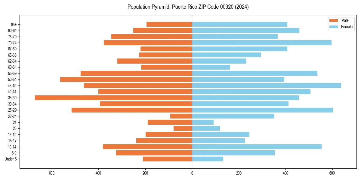 Population pyramid for 