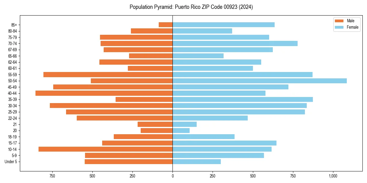 Population pyramid for 