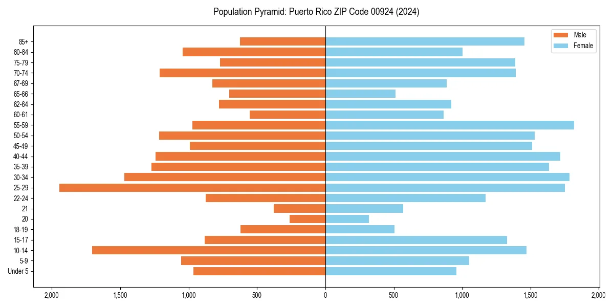 Population pyramid for 