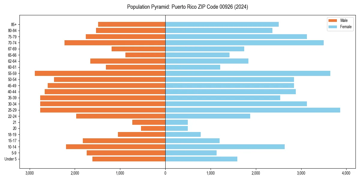 Population pyramid for 