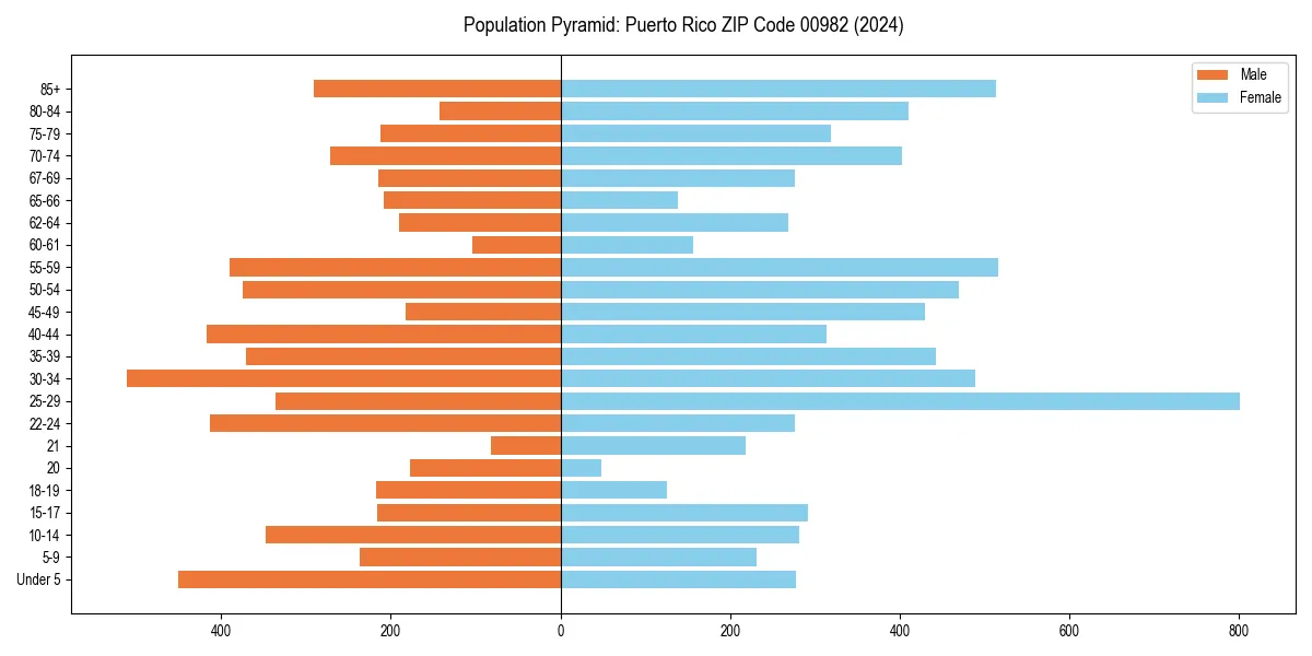 Population pyramid for 