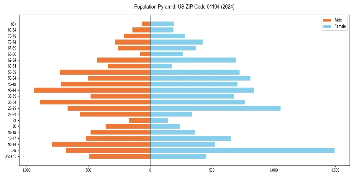 Population pyramid for 
