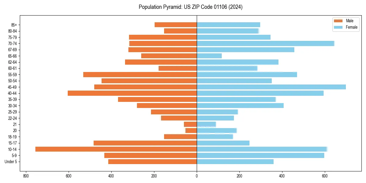 Population pyramid for 