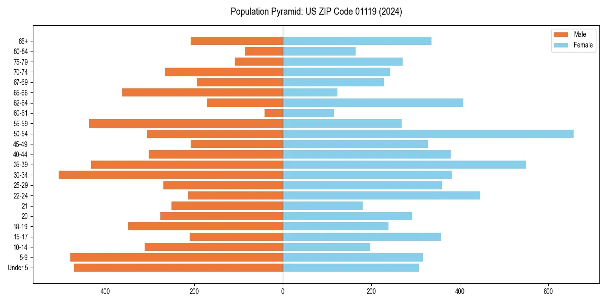 Population pyramid for 