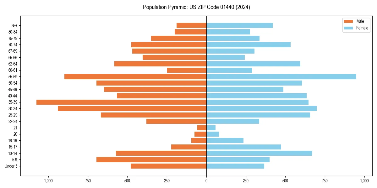 Population pyramid for 