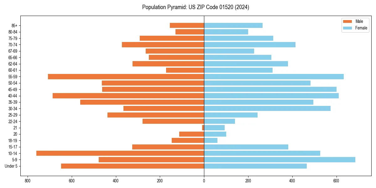 Population pyramid for 