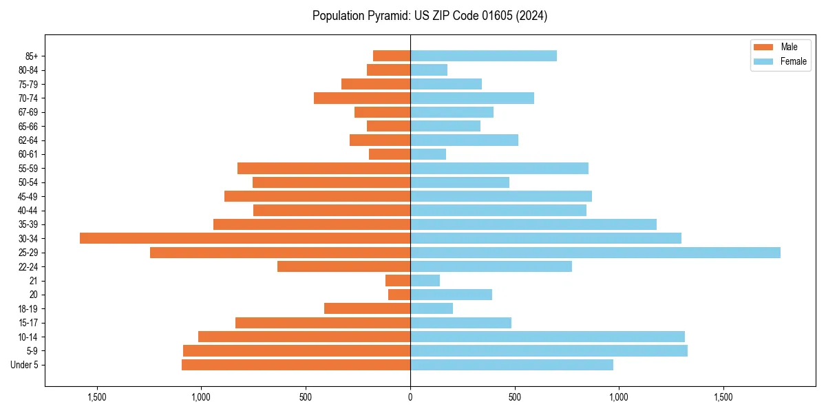 Population pyramid for 