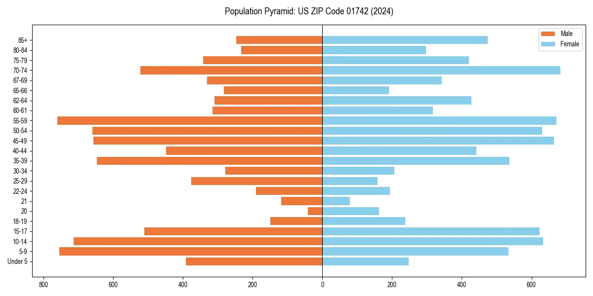 Population pyramid for 