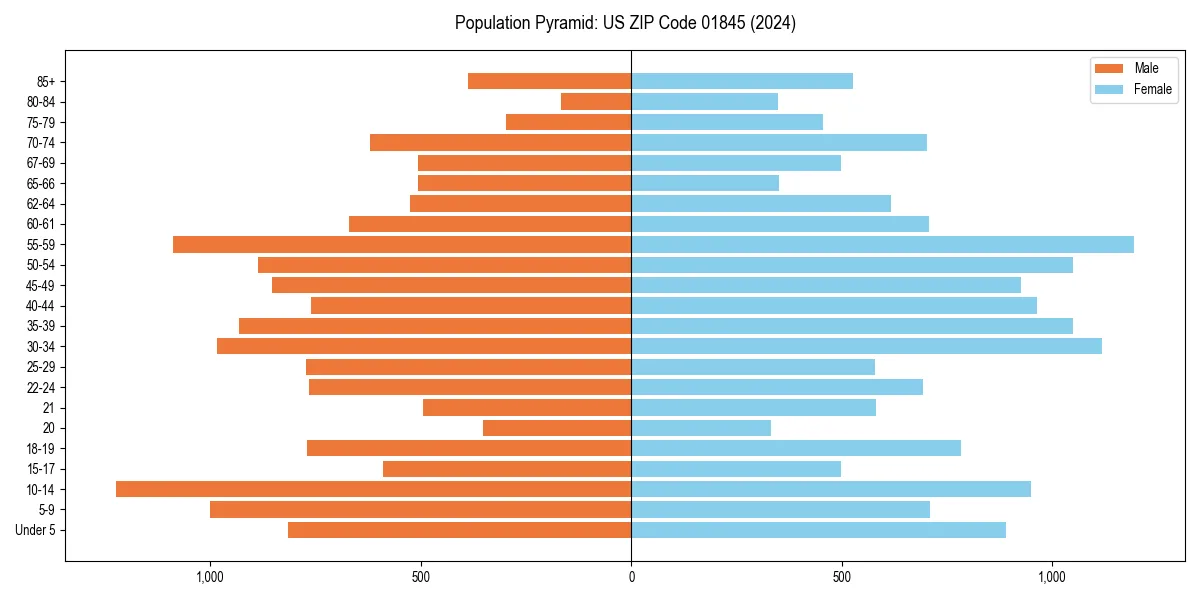 Population pyramid for 