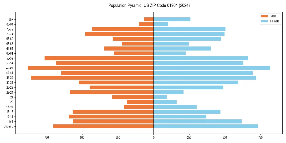 Population pyramid for 