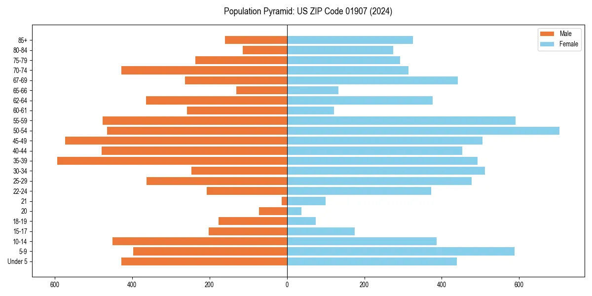 Population pyramid for 