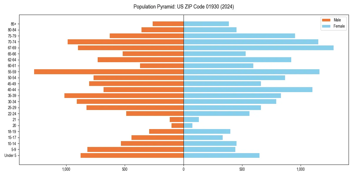 Population pyramid for 