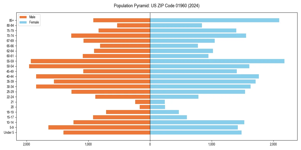 Population pyramid for 