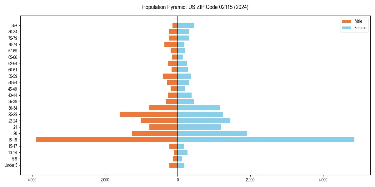 Population pyramid for 