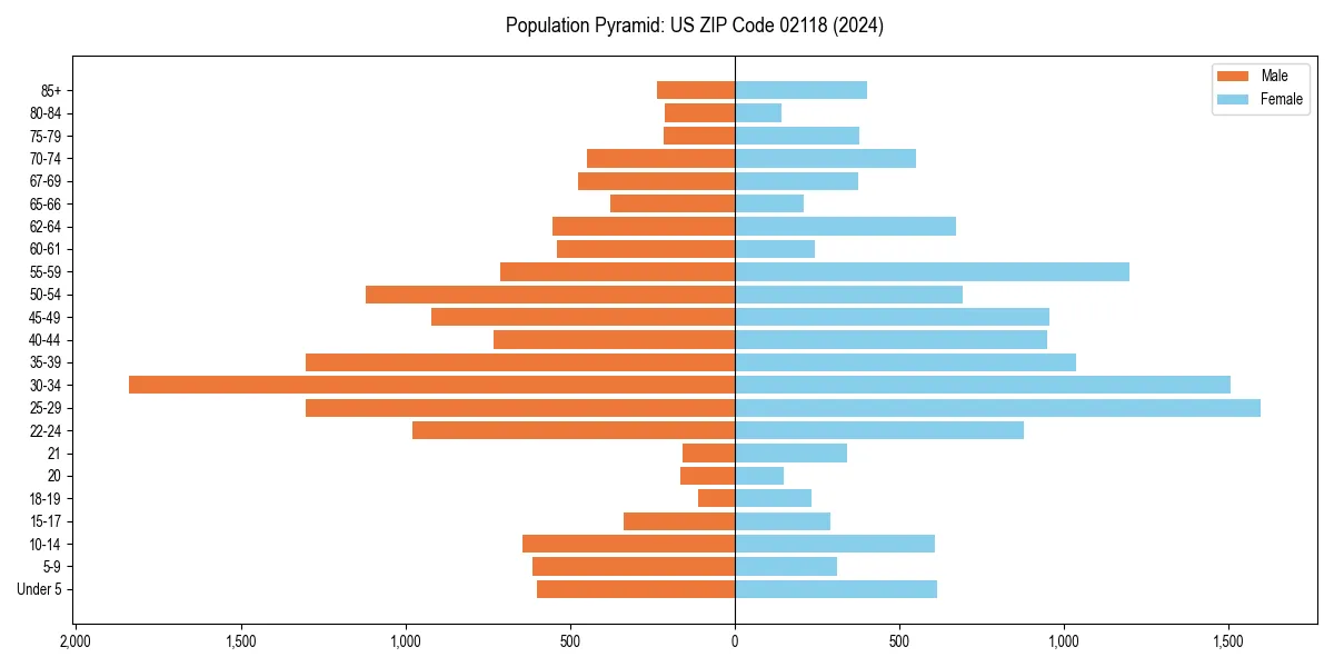 Population pyramid for 