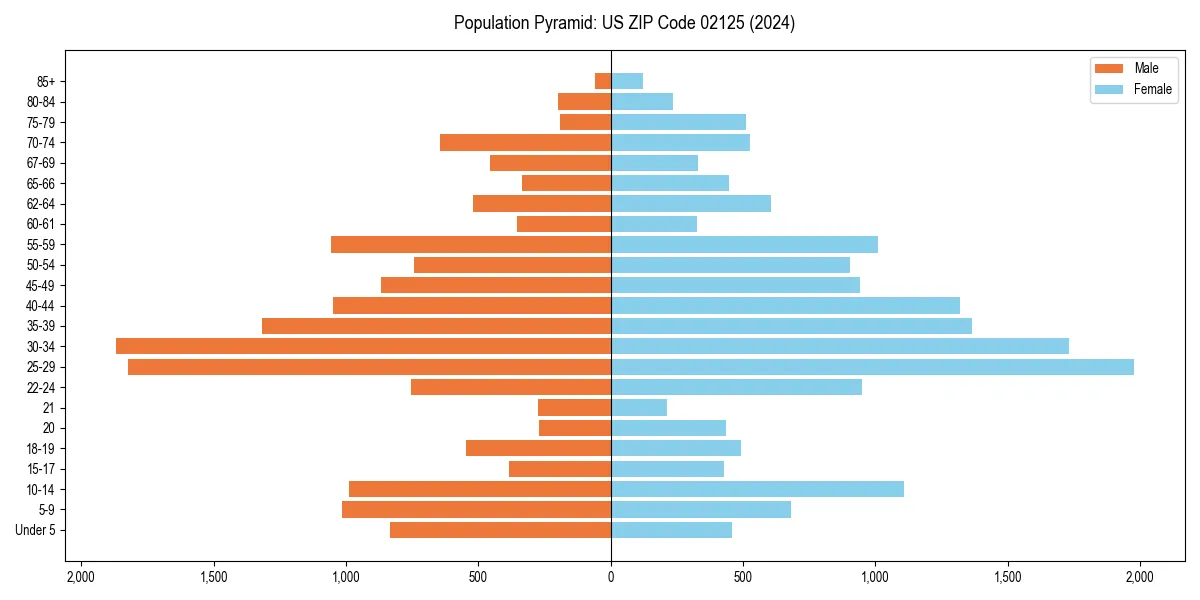 Population pyramid for 