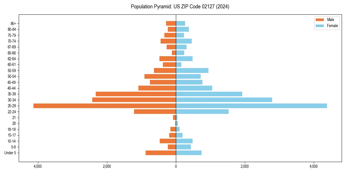 Population pyramid for 