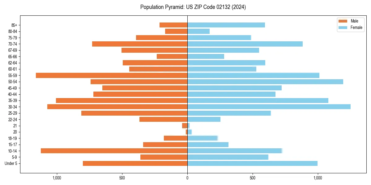 Population pyramid for 