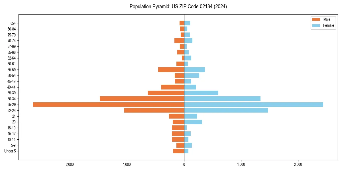 Population pyramid for 
