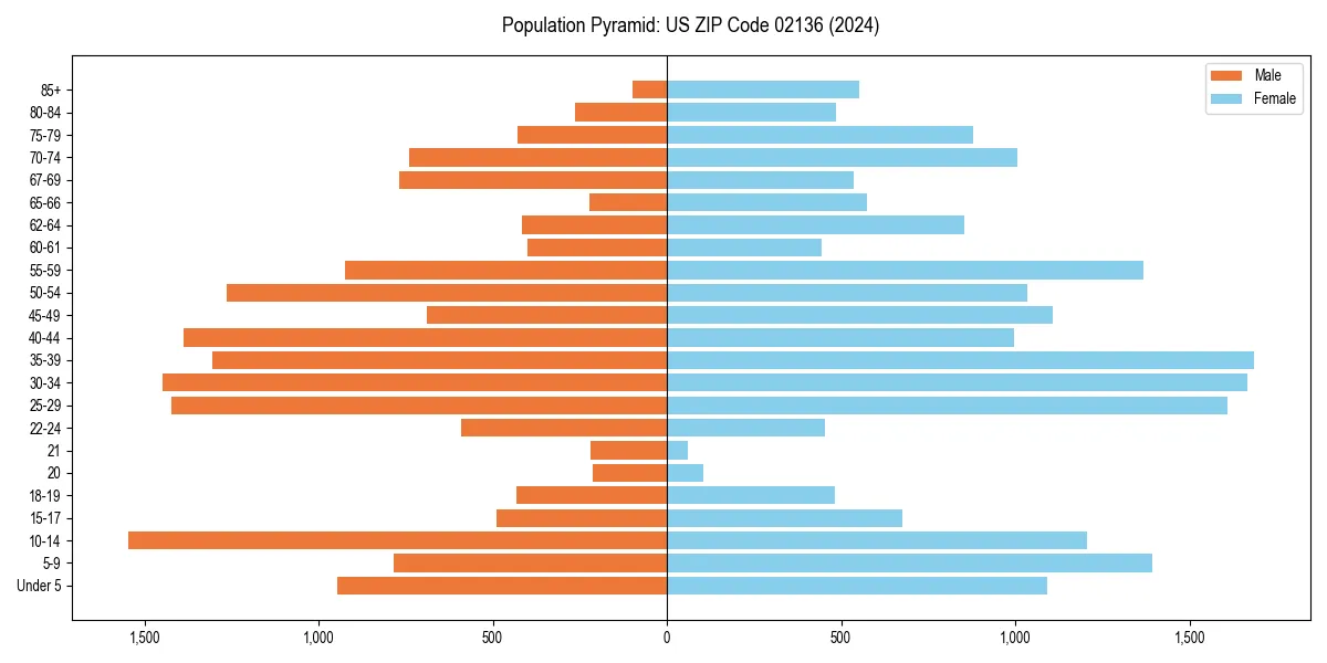 Population pyramid for 