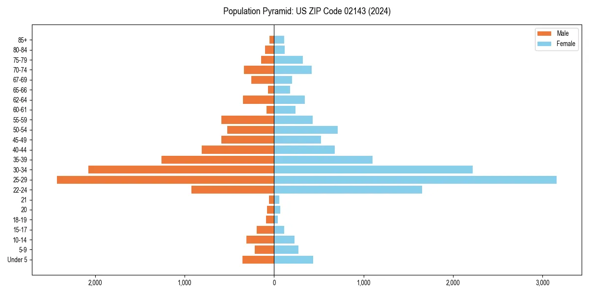 Population pyramid for 