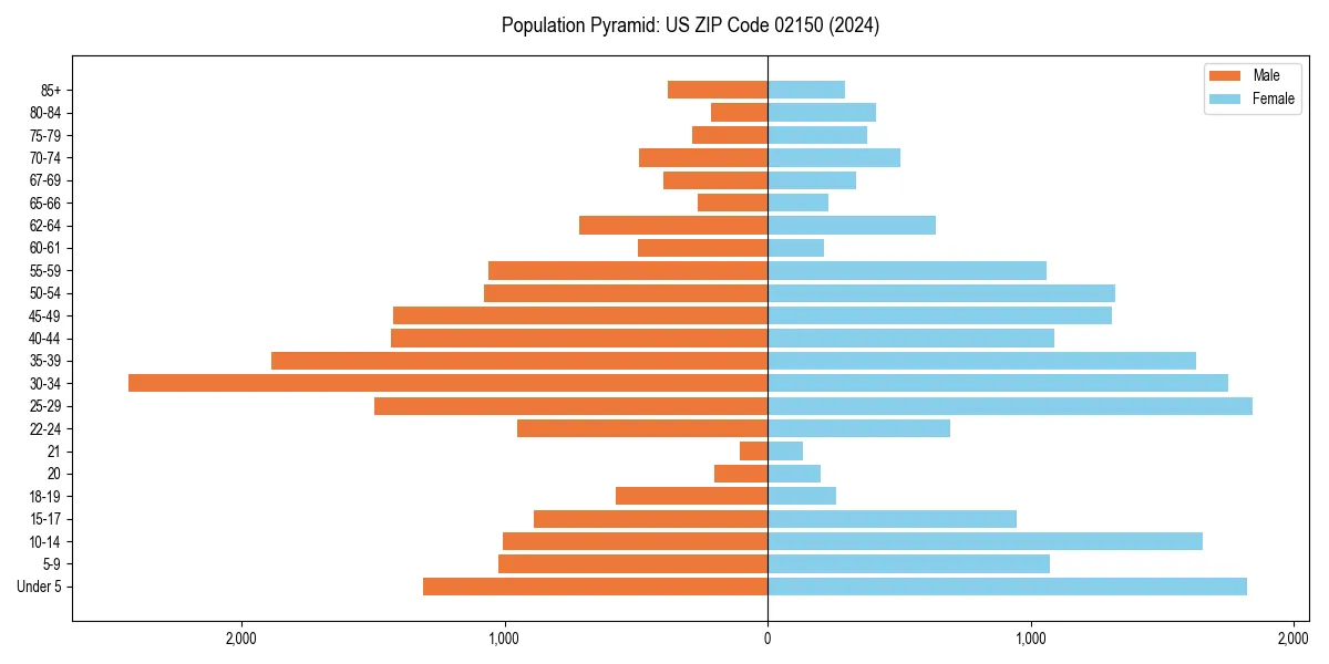 Population pyramid for 