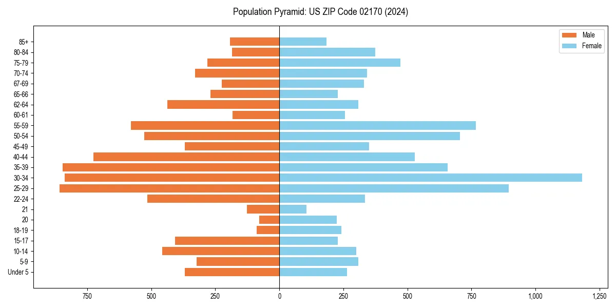 Population pyramid for 