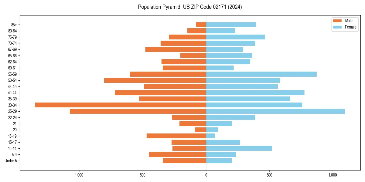 Population pyramid for 