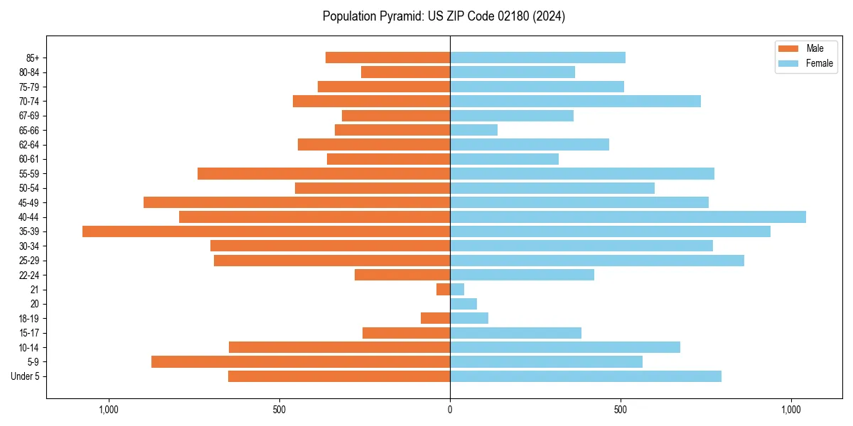 Population pyramid for 
