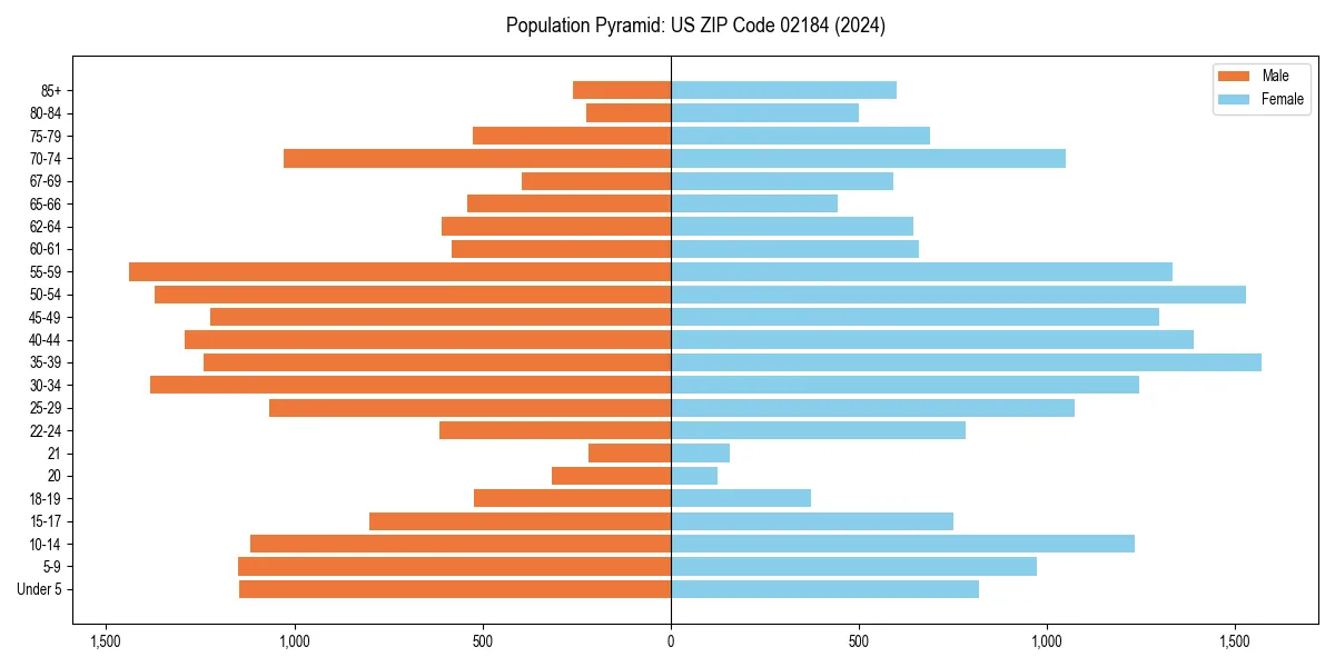 Population pyramid for 