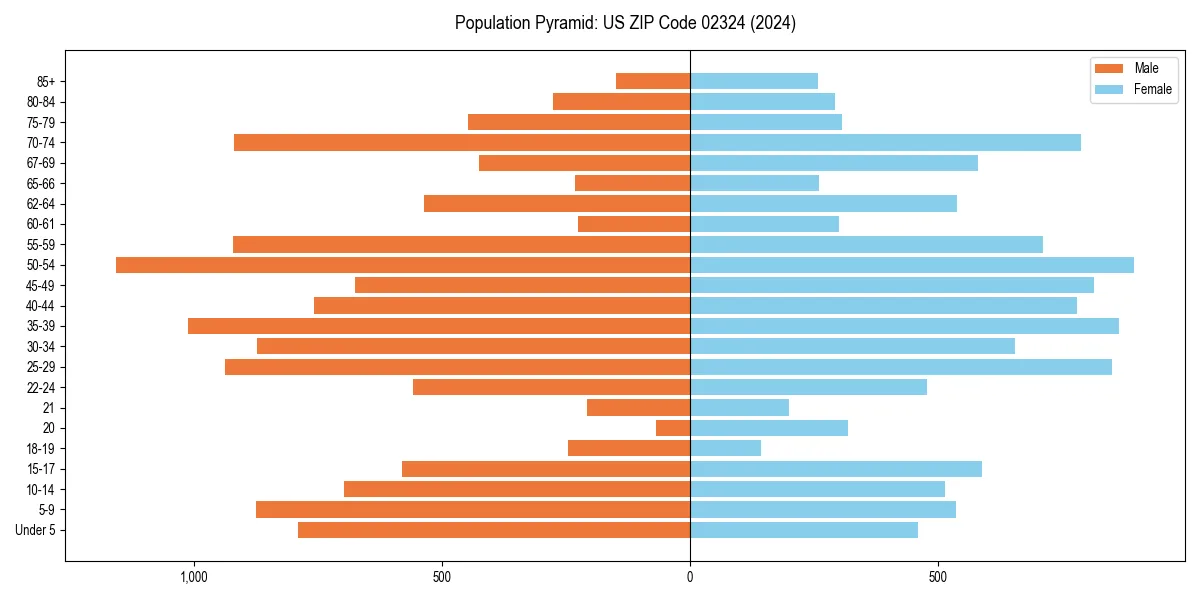 Population pyramid for 