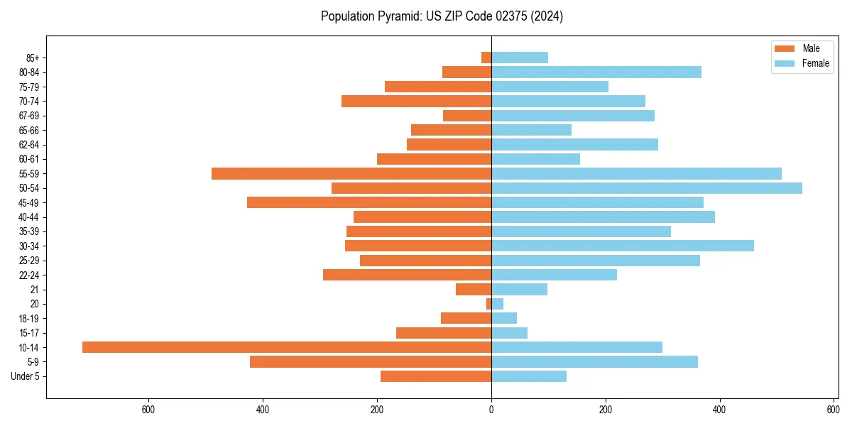Population pyramid for 