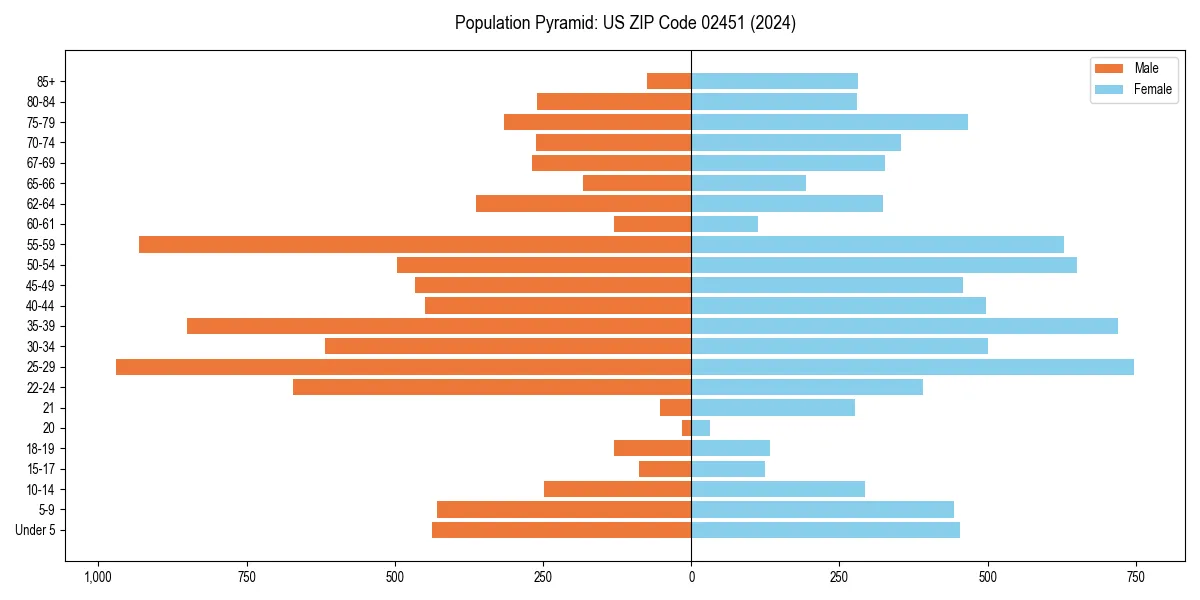 Population pyramid for 