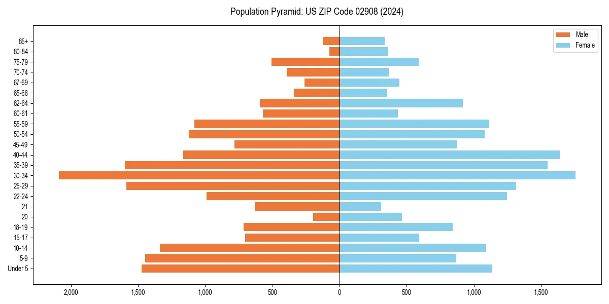 Population pyramid for 