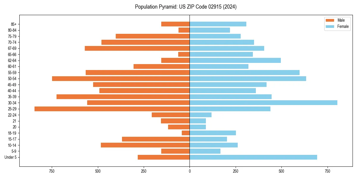 Population pyramid for 