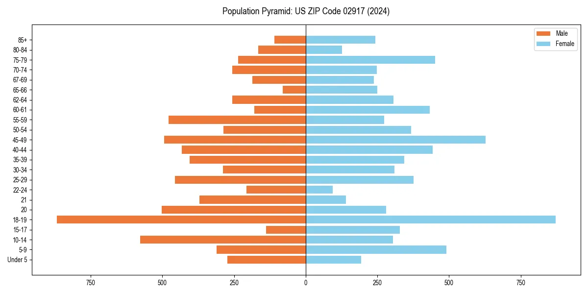 Population pyramid for 