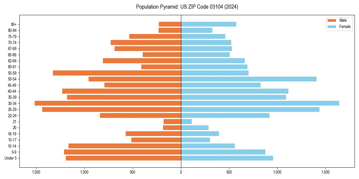 Population pyramid for 