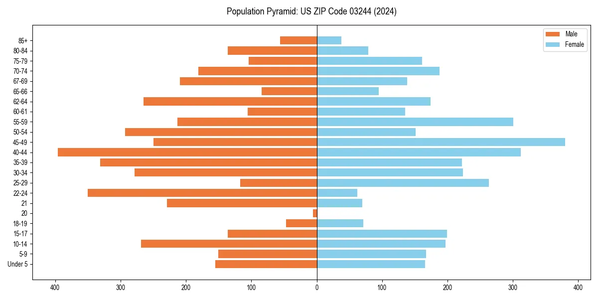 Population pyramid for