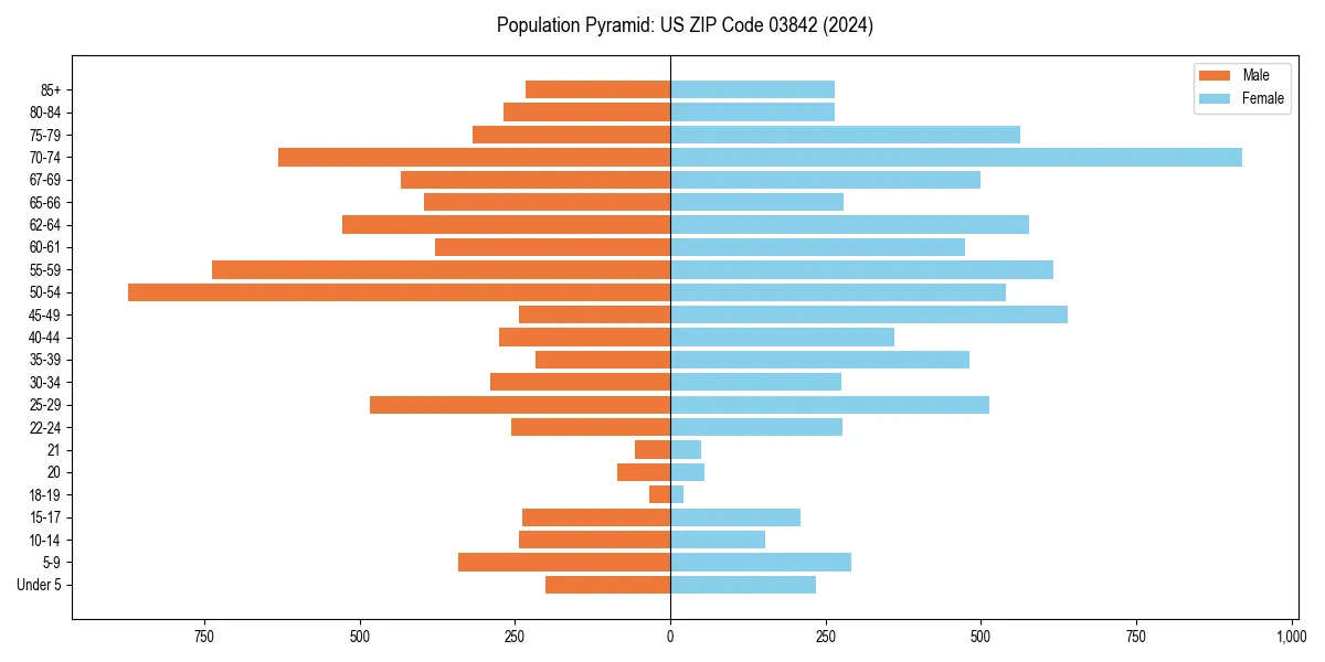 Population pyramid for 